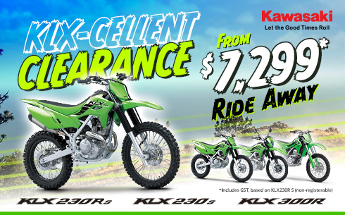 KLX-CELLENT CLEARANCE